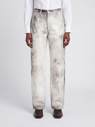 Camper Jeans wide leg a vita alta in denim candeggiato con effetto usurato
