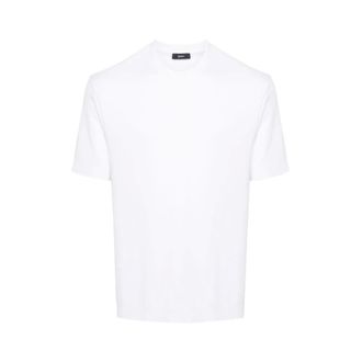 Herno White Cotton T-shirt - male - Herno - T-Shirts - White - 2XL - Tops