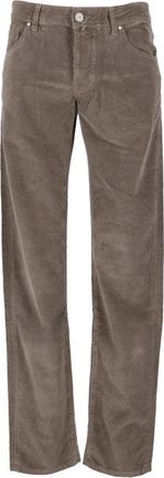 Jacob Cohen Pant 5 Pkt Slim Fit Nick - Heren - Slim Fit Broeken - Grijs - W34 - Katoen - Broeken