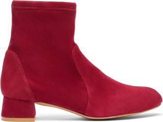 Stuart Weitzman Grace Sock Bootie - Dames - Laarzen met Hak - Rood - 36 EU - Su&egrave;de - Schoenen