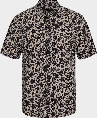 Vince Mens Star Lily Short-Sleeve Shirt