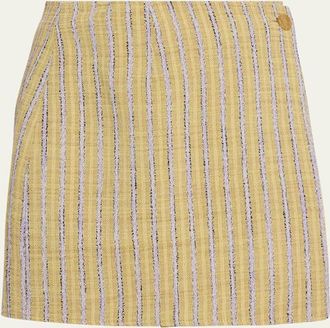Ulla Johnson Doria Stripe Mini Wrap Skirt