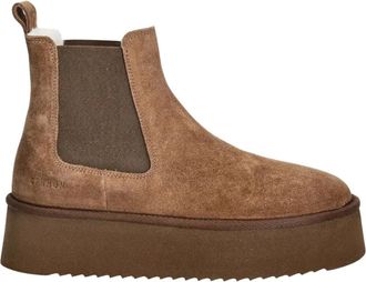 Copenhagen Cosy Chelsea Boot - Dames - Schoenen - Bruin - Maat: 40 EU Wol