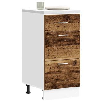 Berkfield Home Bottom Cabinet Old Wood 40x46x81.5 cm Engineered Wood in Brown