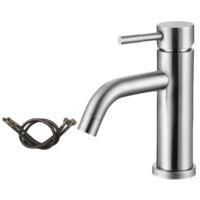 OEM Grifo De Ba&ntilde;o Moderno, Monomando De Acero Inoxidable Con N&uacute;cleo Cer&aacute;mico, Dos Mangueras Incluidas - Crezuo