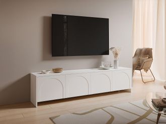 Vente-Unique Mobile TV con 4 ante - Bianco - NALYRA di Maison C&eacute;phy