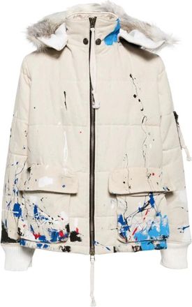 Greg Lauren Paint Splatter Padded Down Jacket