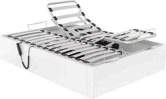 Colchones Aznar Canap&eacute; Abatible Articulado Con Motor Ankara Altura 34 Cm Blanco - 160x182 Cm (2 De 80x182)