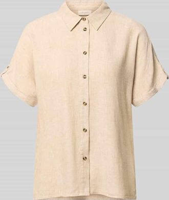 Freequent Relaxed Fit Bluse aus Leinen-Viskose-Mix Modell Lava in Beige, Gr&ouml;&szlig;e XXL