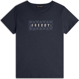 Freddy T-shirt in jersey leggero con grafica floreale