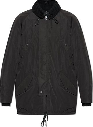 Dolce & Gabbana Ge&iuml;soleerde parka met capuchon - Heren - Parka Jassen - Zwart - XL - Leer - Jassen