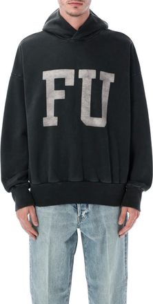 Fear of God Black Text Print Hoodie
