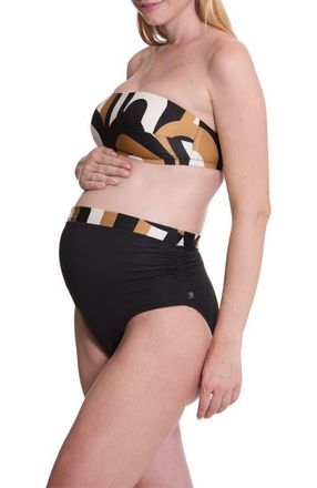 Cache Coeur Od&eacute;on Maternity Bikini in Black Multicolor at Nordstrom, Size X-Large