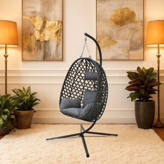 Gaveno Cavailia Nest Egg Hanging Chair in Charcoal