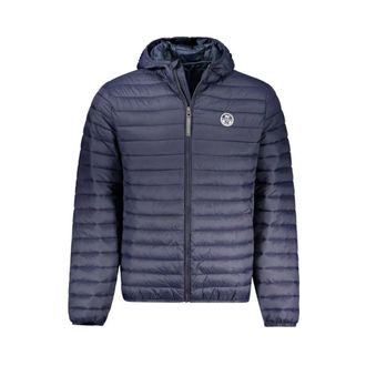 North Sails Blauwe Hoodie met Rits - Heren - Winterjassen - Blauw - 2XL - Jassen