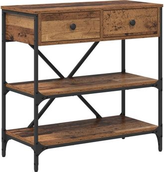 vidaXL Mesa Consola con cajón con estante Otro Marrón Madera vidaXL