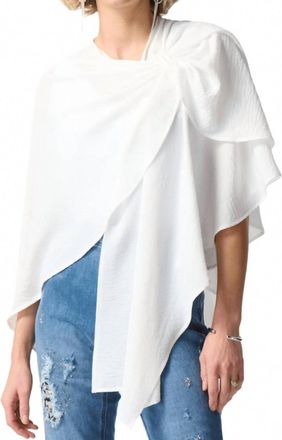 Joseph Ribkoff Gauze Cover Up Poncho In White