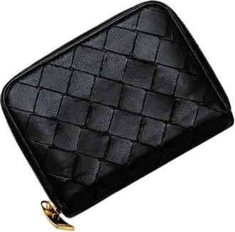 Bottega Veneta Tweedehands leren portemonnees - Dames - Vintage Accessoires - Zwart - ONE Size - Vintage