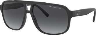 A|X Armani Exchange AX 4104S 80788G 61mm Unisex Rectangle Sunglasses