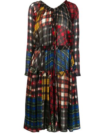 Dsquared2 Geruite jurk - Rood