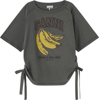 Ganni Dames, Tops, Grijs, Maat: XS Katoen