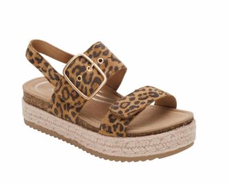 Aetrex Womens Vania Cork Platform In Leopard