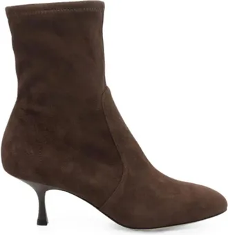Stuart Weitzman Schoenen, Dames, Bruin, 38 1/2 EU, Heeled Boots