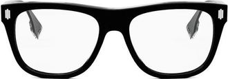 Fendi Square Full Rim Eyeglasses - Black