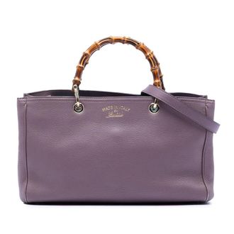 Gucci Pre-owned Gucci Medium Calfskin Bamboo Shopper Satchel Ladies EQ2MTJWMF80HEH5G