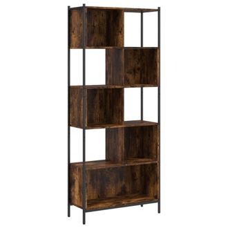 Berkfield Home Bookcase Smoked Oak 72x28x172 cm Engineered Wood in Brown | Size: 72 x 28 x 172 cm