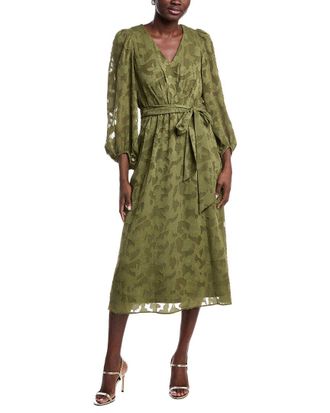 Anne Klein Floral Clip Midi Dress