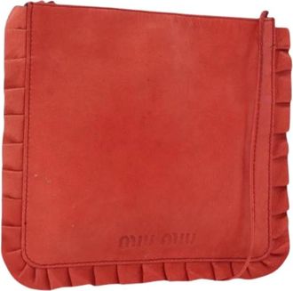 Miu Miu Pre-owned Shoulder Bag - Dames - Vintage Schoudertas - Rood - ONE Size - Leer - Vintage