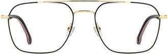 Carrera 55mm Square Optical Glasses in Black Red at Nordstrom
