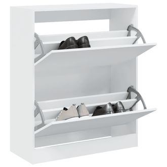 vidaXL Zapatero De Madera De Ingenier&iacute;a Blanco 80x34x96,5 Cm Vidaxl