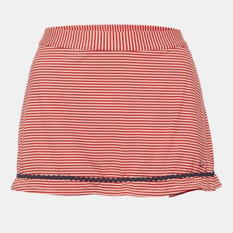 Emporio Armani Red/white Striped Jersey Mini Skirt
