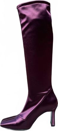 Valentina Rangoni Womens Leonida Knee High Heeled Boots In Plum