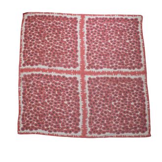 Herm&egrave;s Herm&egrave;s, zijden sjaal met rode bloemprint