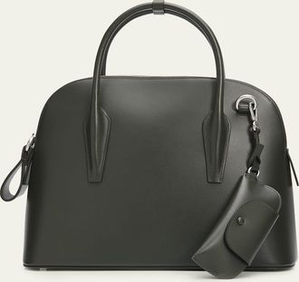 Michael Kors Kaitlin Large Dome Box Leather Top-Handle Bag