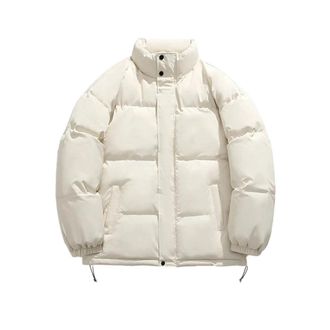 Generic Womens Down Jacket, Thickened Warm Casual Stand Collar Solid Color Outerweart Beige