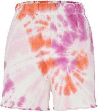 HUGO BOSS tie-dye print track shorts - women - Cotton - S - Multicolour