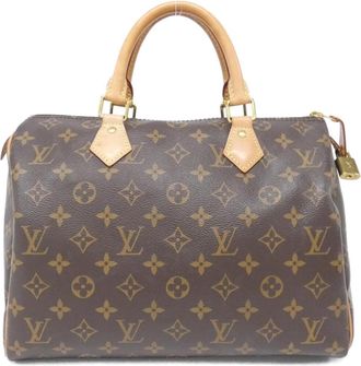 Louis Vuitton Brown Coated Canvas Boston Bag (Pre-Owned)