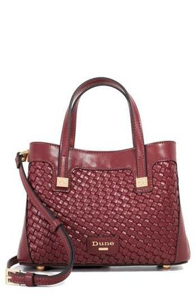 Dune London Deavie Woven Tote Bag in Burgundy at Nordstrom Rack
