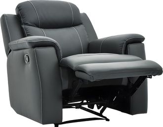 Vente-Unique Sill&oacute;n relax EVASION de piel - Gris