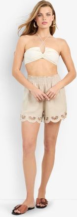 Trina Turk Moana Short in Beachy Beige at Nordstrom, Size X-Small