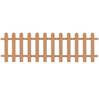 Berkfield Home Picket Fence WPC 200x60 cm in Brown