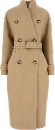 Sportmax Cappotto doppiopetto Adatti con cintura - Marrone