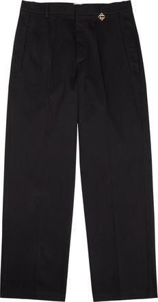 Casablanca Casablanca Straight-leg Stretch-cotton Trousers - Black - 52 (IT52 / XL)