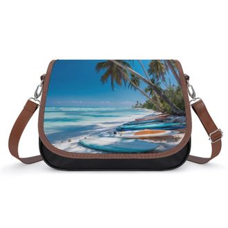 Generic Beach Surfing Board Fashion Womens Crossbody Bags Novelty Handbag Shoulder Bag Purse