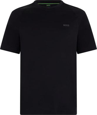 HUGO BOSS Hugo, T-Shirts, male, Black, Size: L Active Slim-fit T-shirt