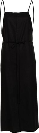 BASERANGE Yumi Apron silk midi dress - women - Silk - S - Black